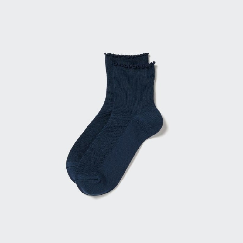 Calcetines Uniqlo HEATTECH Crew Mellow Mujer Azul Marino | 6103514