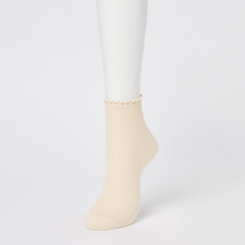 Calcetines Uniqlo HEATTECH Crew Mellow Mujer Beige | 5131154