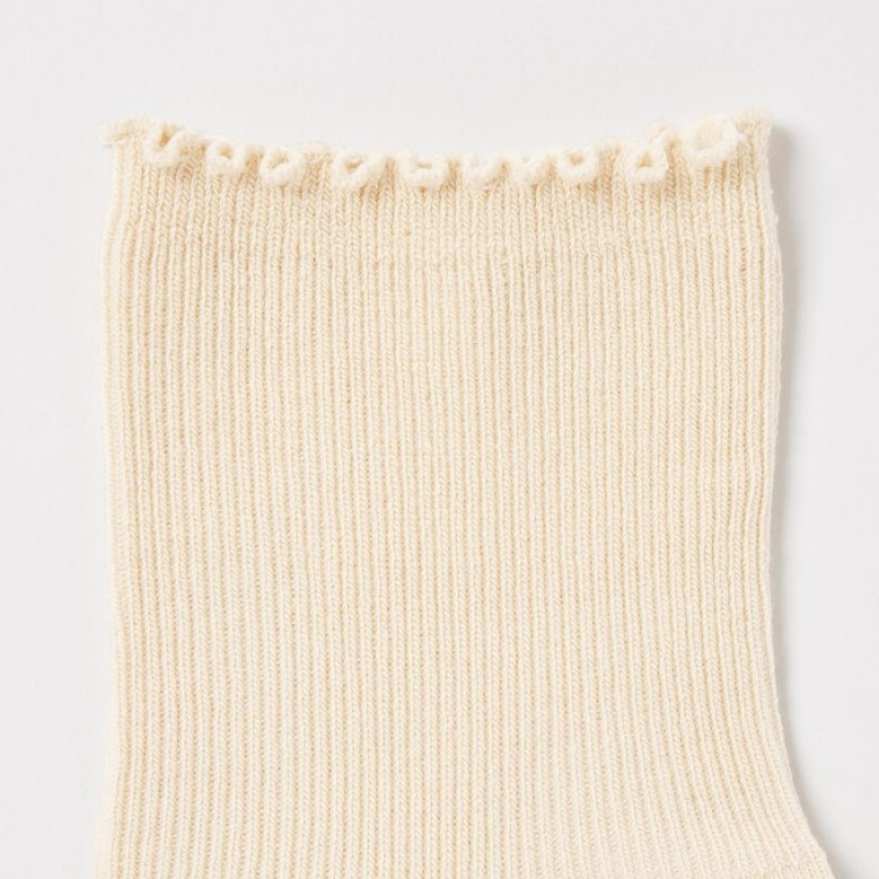 Calcetines Uniqlo HEATTECH Crew Mellow Mujer Beige | 5131154