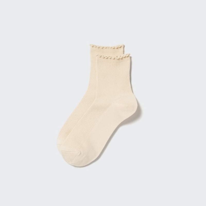 Calcetines Uniqlo HEATTECH Crew Mellow Mujer Beige | 5131154
