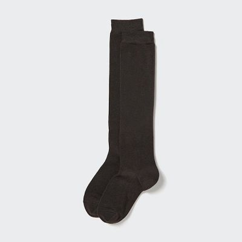 Calcetines Uniqlo HEATTECH Knee High Mujer Marrones | 9549432