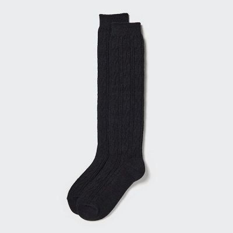 Calcetines Uniqlo HEATTECH Knee High Mujer Negras | 675979