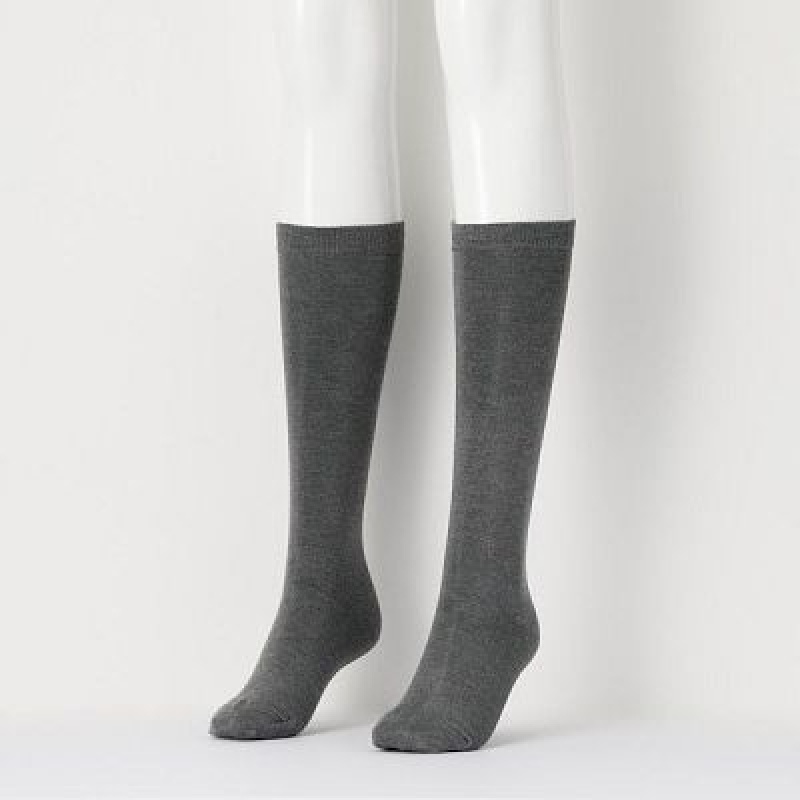 Calcetines Uniqlo HEATTECH Knee High Mujer Gris | 1077014