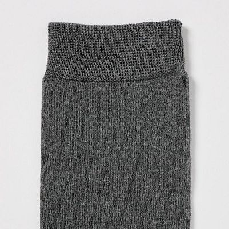 Calcetines Uniqlo HEATTECH Knee High Mujer Gris | 1077014