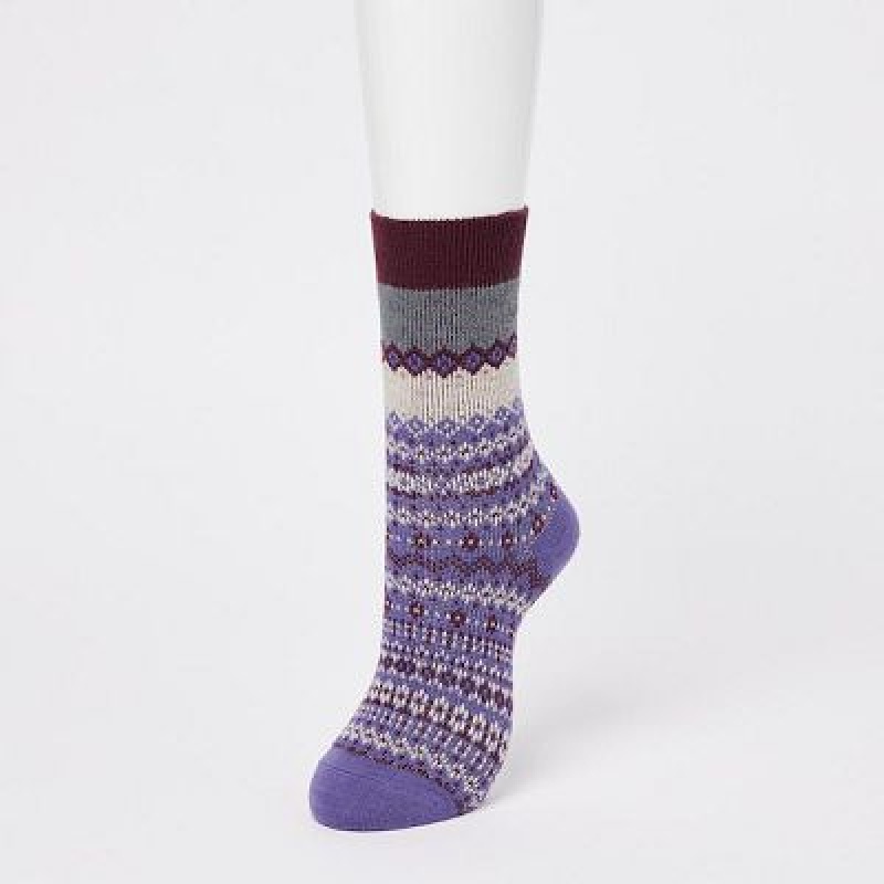 Calcetines Uniqlo HEATTECH Mujer Moradas | 9157674