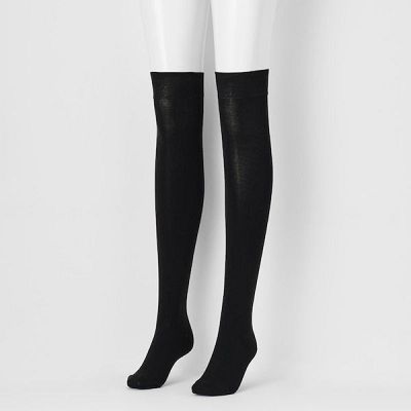 Calcetines Uniqlo HEATTECH Over-The-Knee Mujer Negras | 9256853
