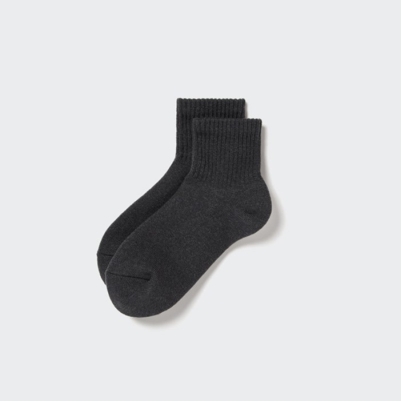 Calcetines Uniqlo HEATTECH Pile-Lined Half Mujer Gris | 3722080