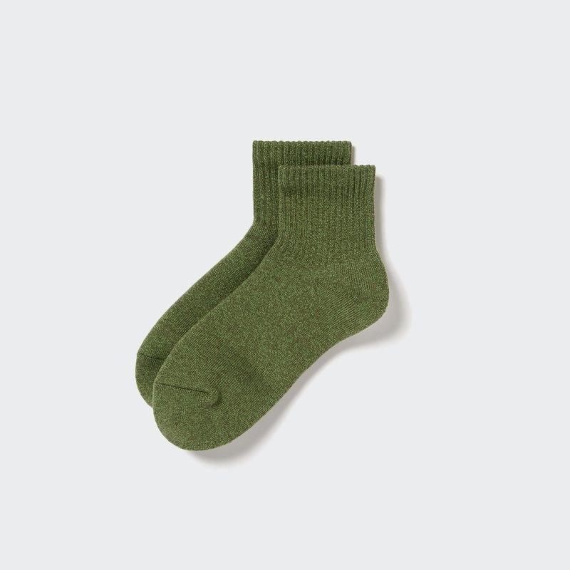 Calcetines Uniqlo HEATTECH Pile Half Hombre Verde | 2982238
