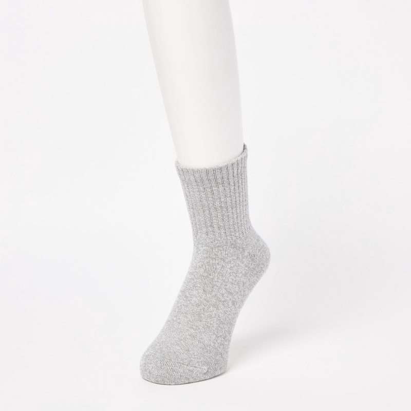 Calcetines Uniqlo HEATTECH Pile Half Hombre Gris | 8698003