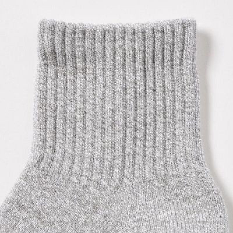 Calcetines Uniqlo HEATTECH Pile Half Mujer Gris | 8881336
