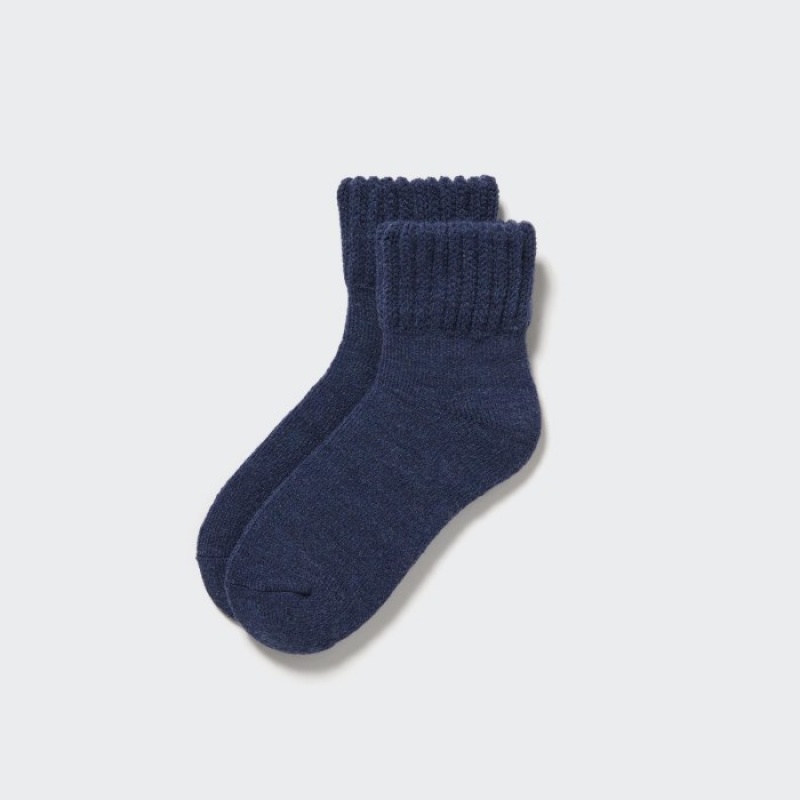 Calcetines Uniqlo HEATTECH Pile Mujer Azul Marino | 405268