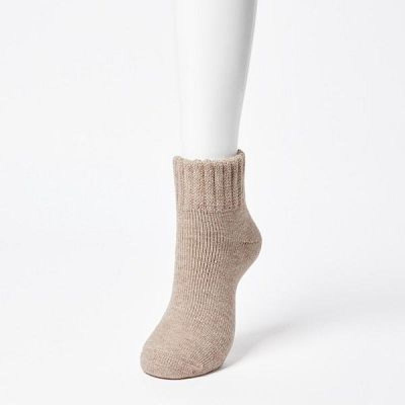 Calcetines Uniqlo HEATTECH (Room Pile) Mujer Beige | 5988235