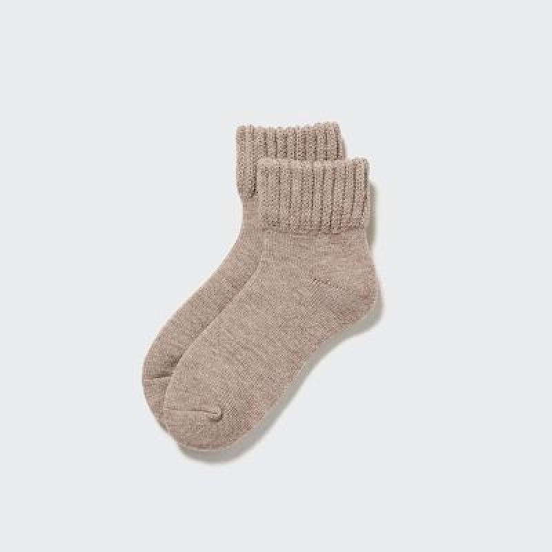 Calcetines Uniqlo HEATTECH (Room Pile) Mujer Beige | 5988235