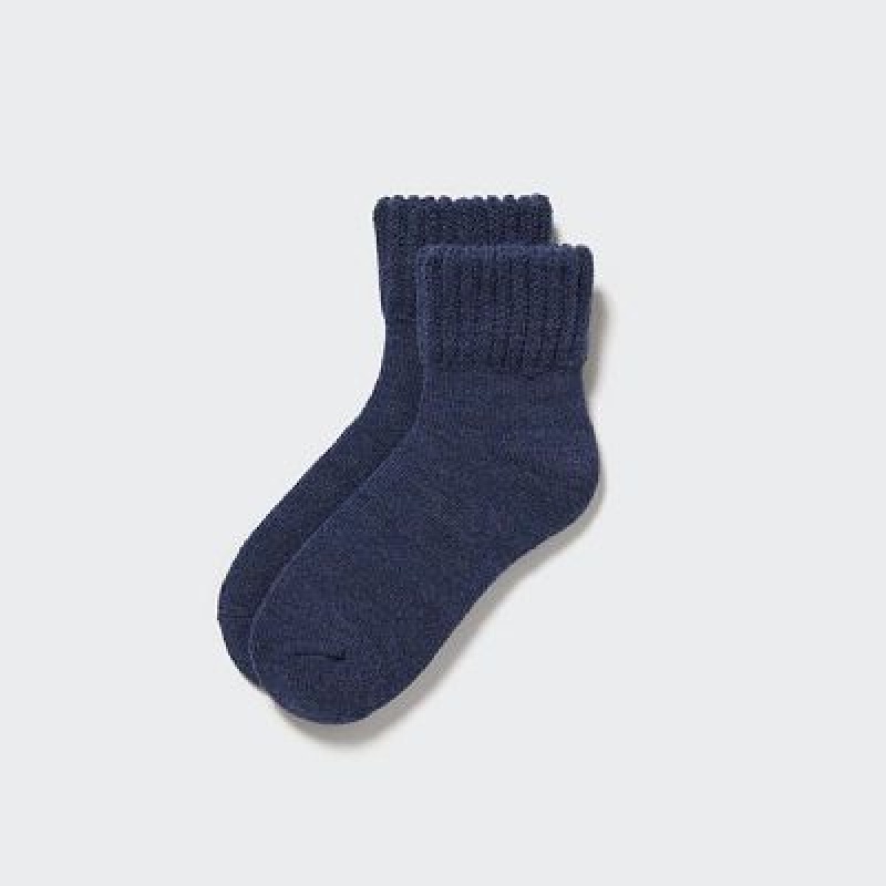 Calcetines Uniqlo HEATTECH (Room Pile) Mujer Azul Marino | 2699423