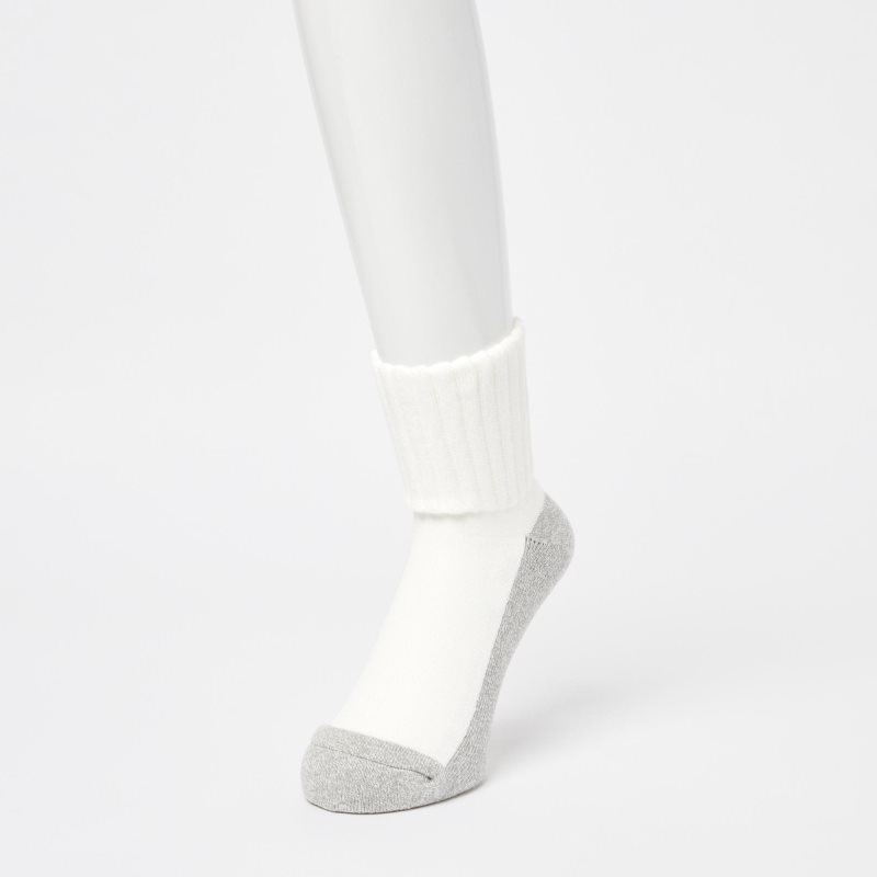 Calcetines Uniqlo Heattech Soft Pile Half Hombre Blancas | 8582454