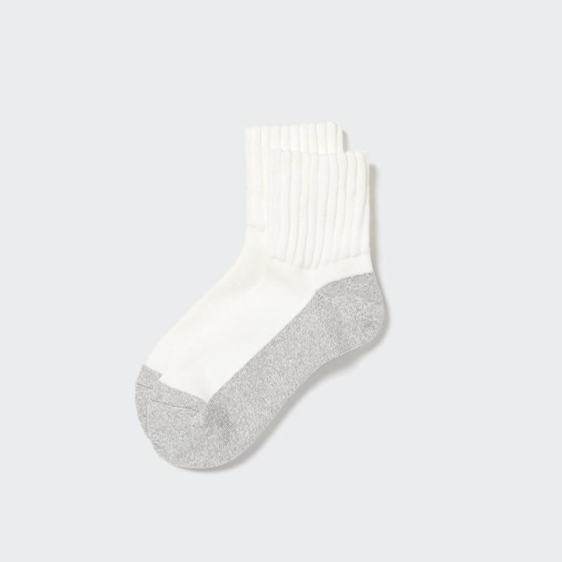 Calcetines Uniqlo Heattech Soft Pile Half Hombre Blancas | 8582454