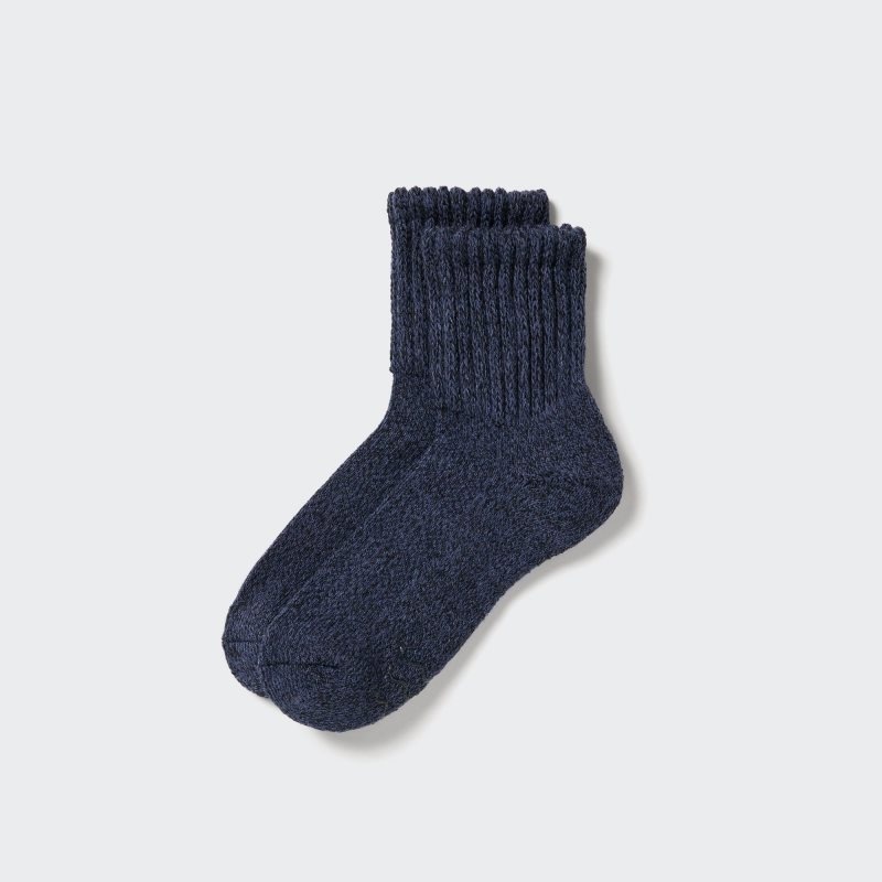 Calcetines Uniqlo Heattech Soft Pile Heather Hombre Azul Marino | 3853042