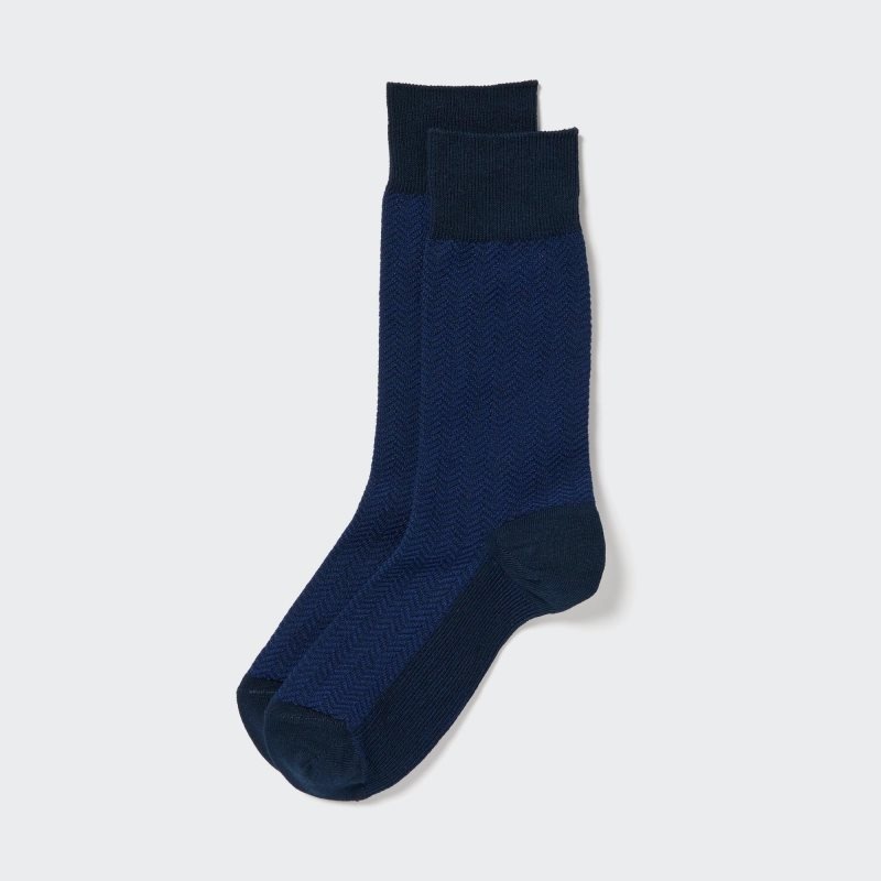 Calcetines Uniqlo Herringbone Hombre Azules | 2222245