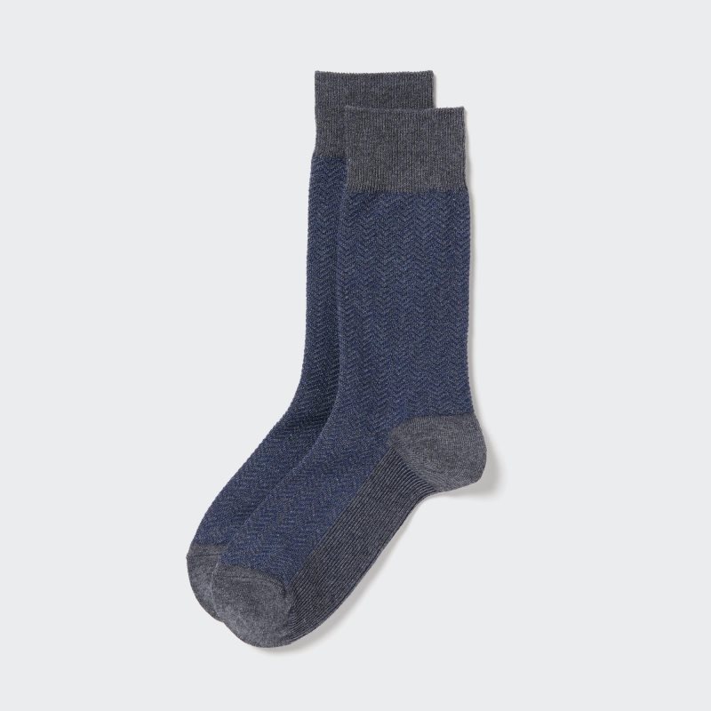Calcetines Uniqlo Herringbone Hombre Gris | 6872617