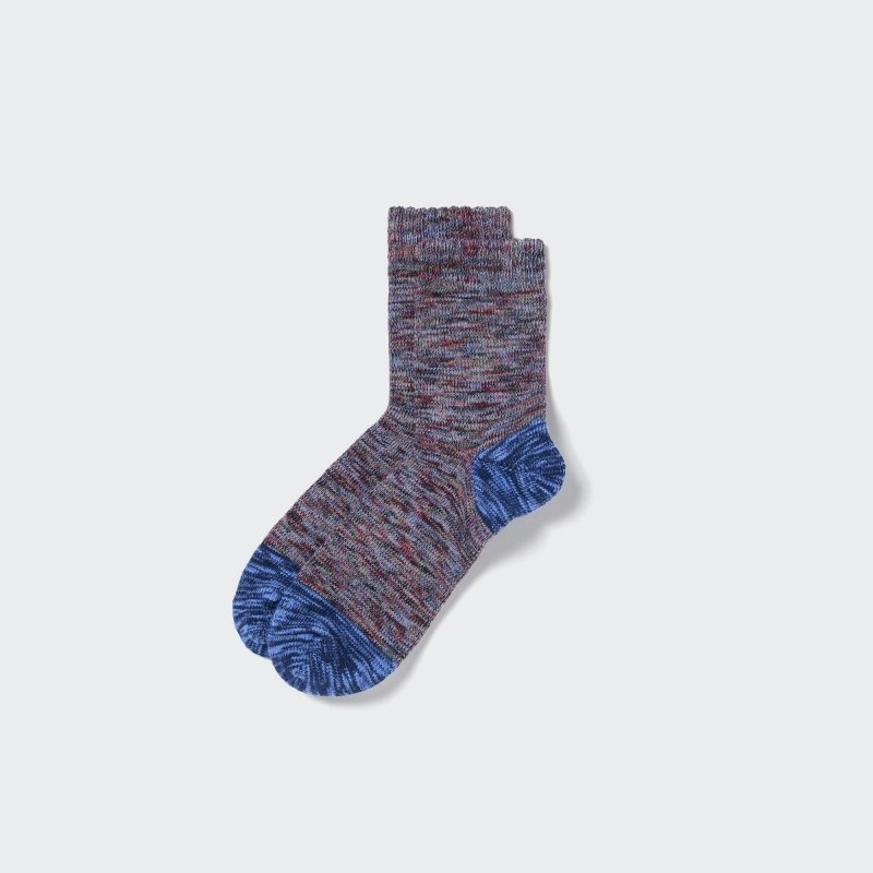 Calcetines Uniqlo Melange Half Hombre Azules | 308609