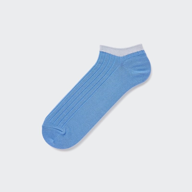 Calcetines Uniqlo Ribbed Short Hombre Azules | 5911520