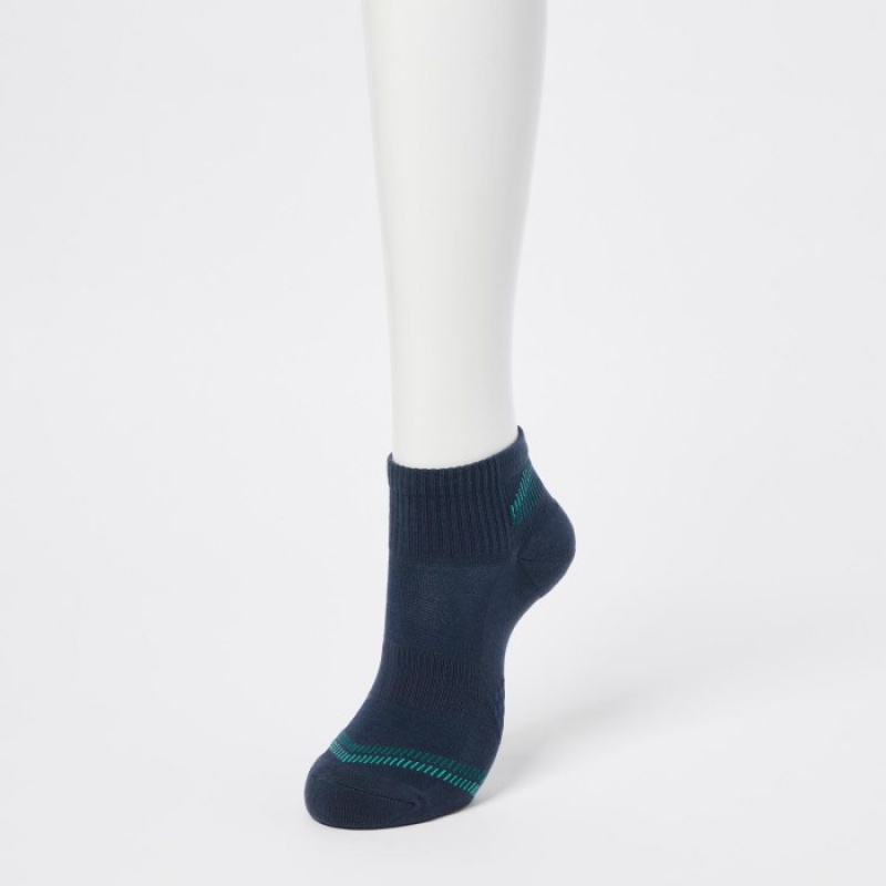 Calcetines Uniqlo Short 3 Pack Sports/Piled Mujer Azul Marino | 6785295