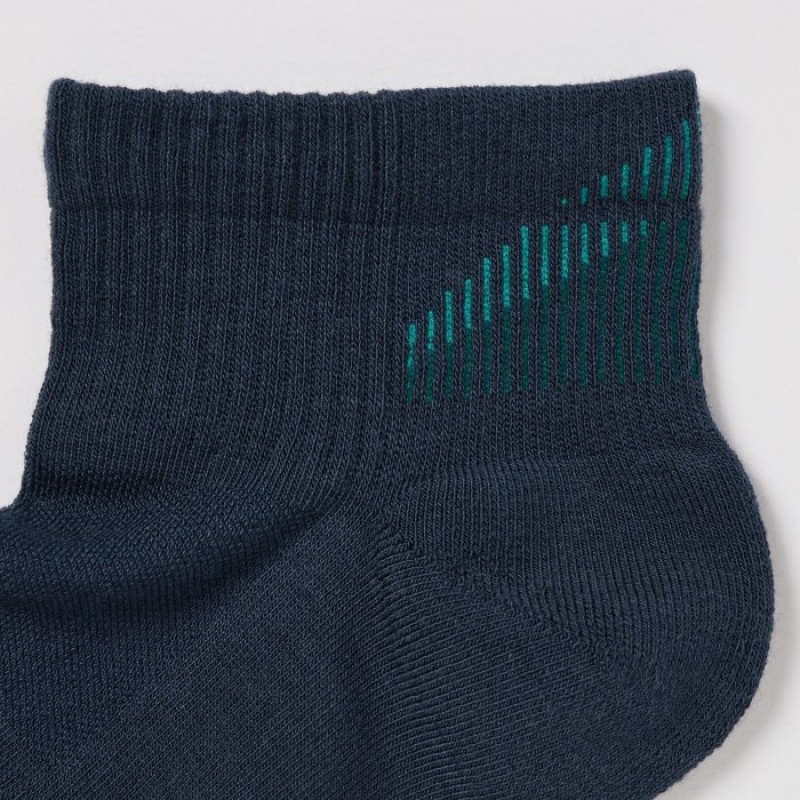 Calcetines Uniqlo Short 3 Pack Sports/Piled Mujer Azul Marino | 6785295