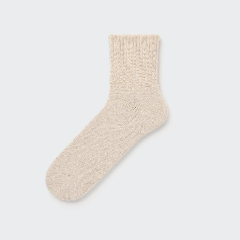 Calcetines Uniqlo Soft Pile Half Hombre Beige | 2349941