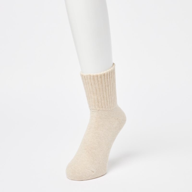 Calcetines Uniqlo Soft Pile Half Hombre Beige | 2349941