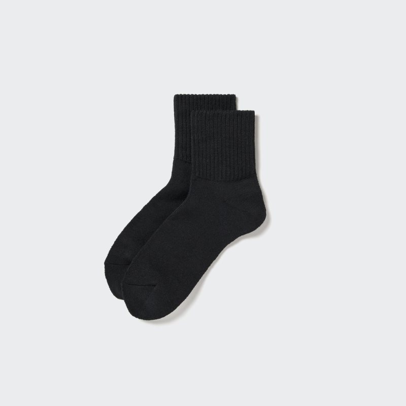 Calcetines Uniqlo Soft Pile Half Hombre Negras | 2051011