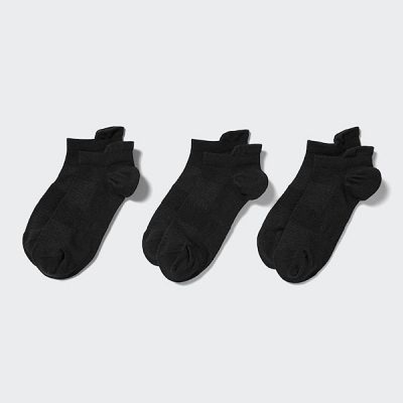 Calcetines Uniqlo Sport Short (3 Pairs) Mujer Negras | 395847