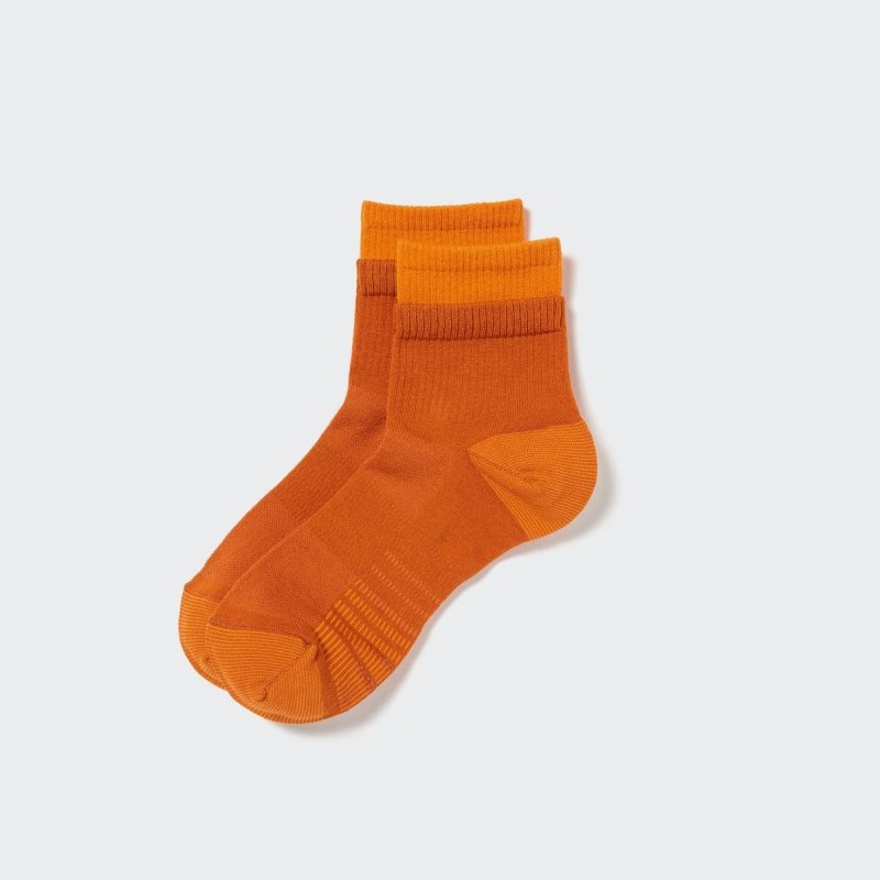 Calcetines Uniqlo Sports Layered Half Hombre Naranjas | 9088769