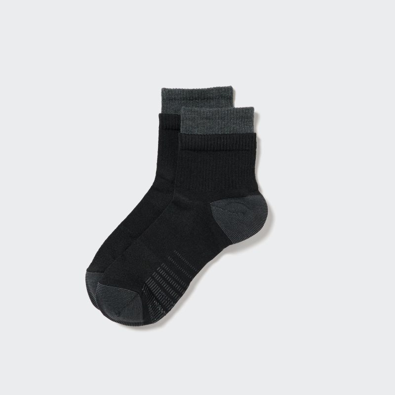 Calcetines Uniqlo Sports Layered Half Hombre Negras | 9092013