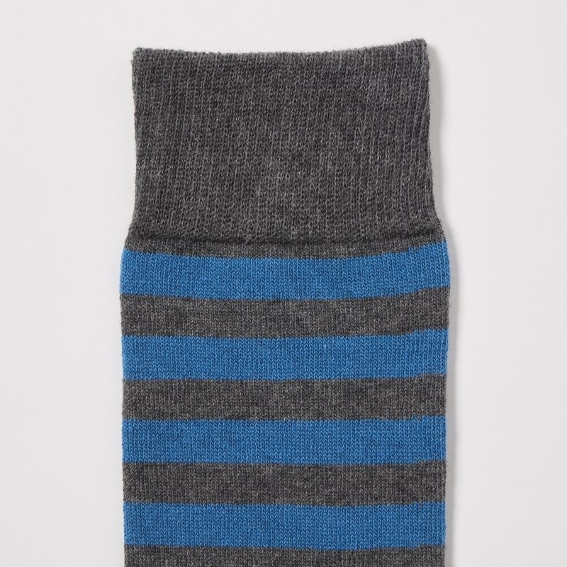 Calcetines Uniqlo Striped Hombre Gris | 481044