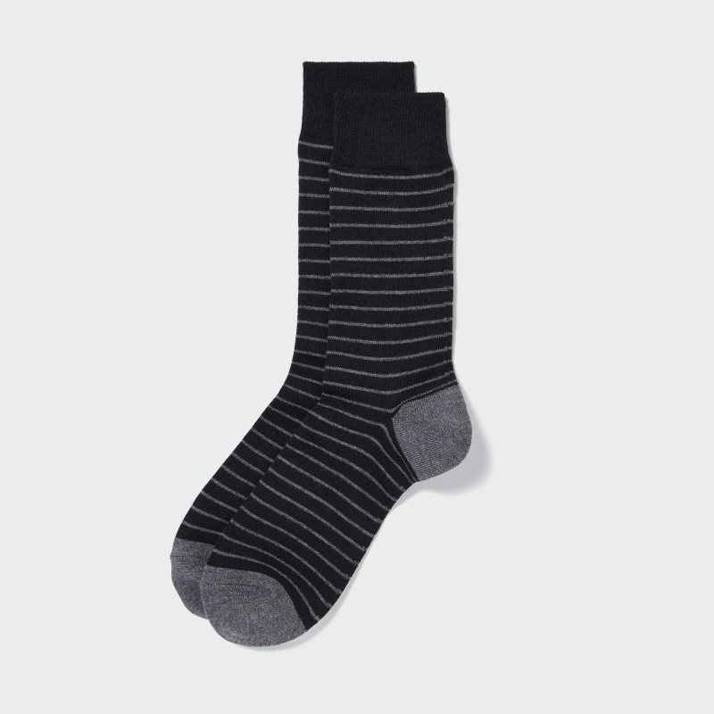 Calcetines Uniqlo Striped Hombre Negras | 5909956
