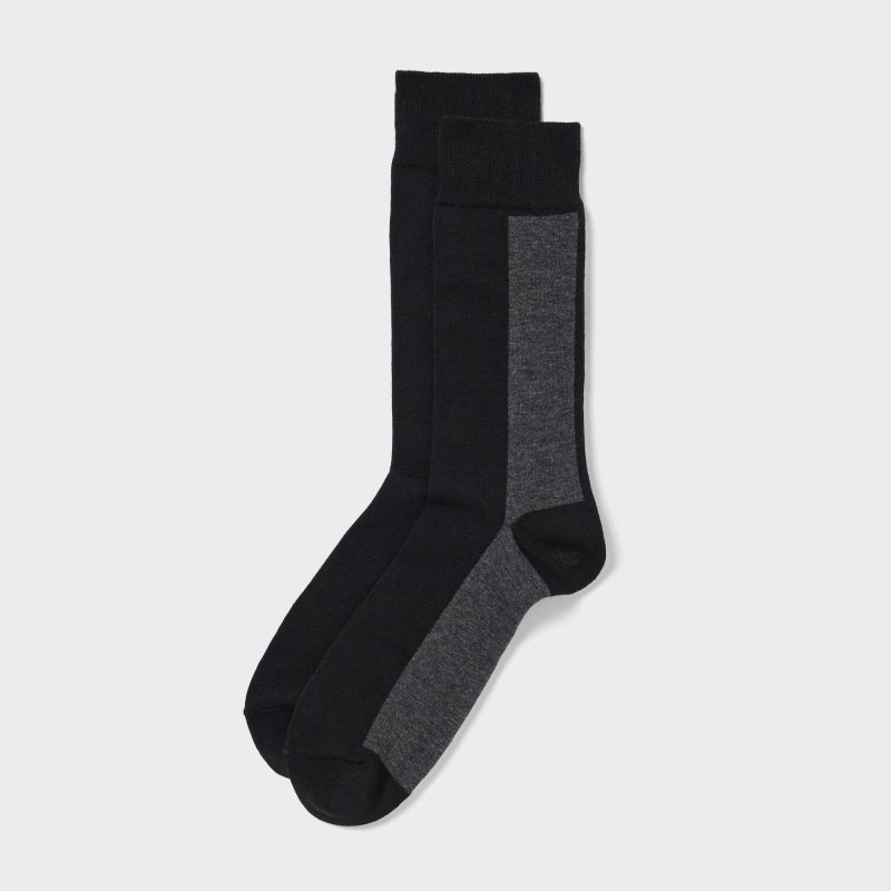 Calcetines Uniqlo Striped Hombre Negras | 4172474