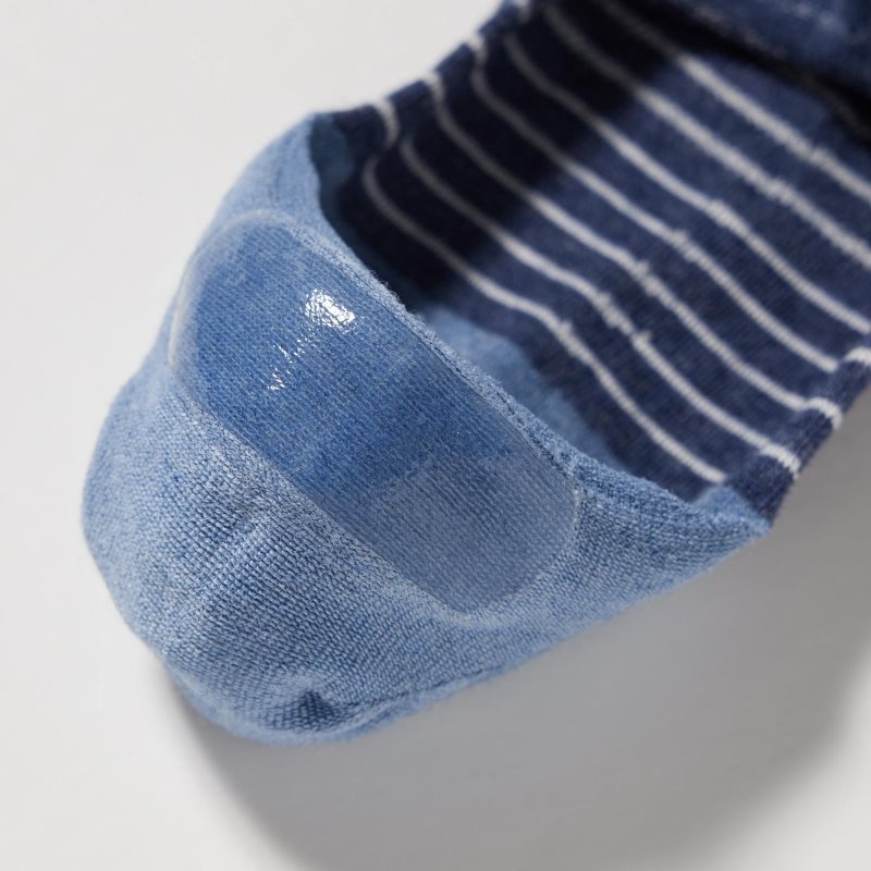 Calcetines Uniqlo Striped Low Cut Hombre Azules | 336164