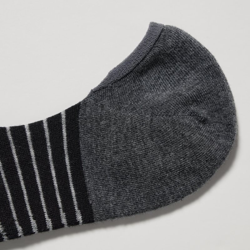 Calcetines Uniqlo Striped Low Cut Hombre Azules | 336164