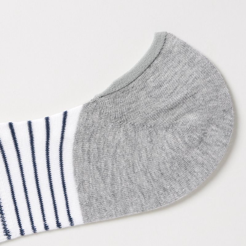 Calcetines Uniqlo Striped Low Cut Hombre Azules | 336164