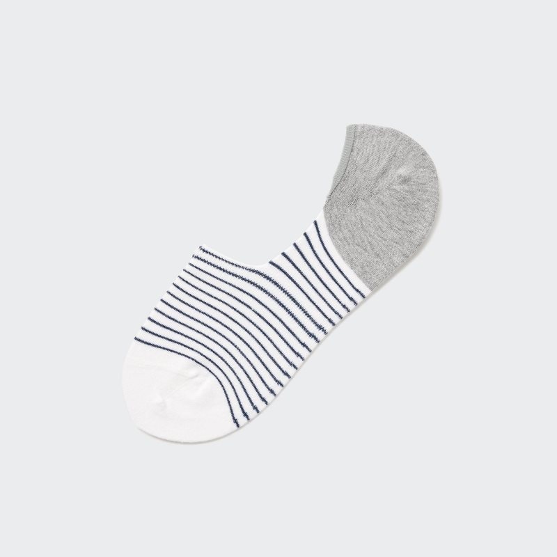 Calcetines Uniqlo Striped Low Cut Hombre Blancas | 7452702