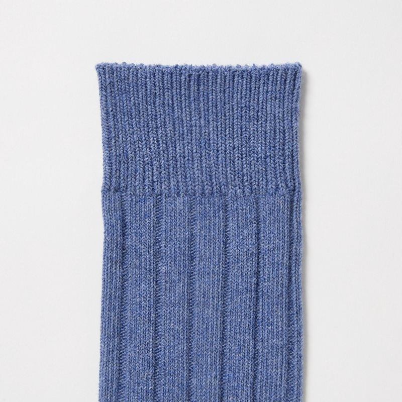 Calcetines Uniqlo Wide-ribbed Hombre Azules | 3820347