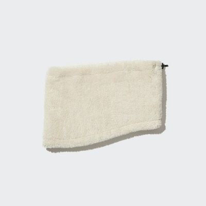 Calentador De Cuello Uniqlo HEATTECH Fluffy Yarn Mujer Blancas | 8997906
