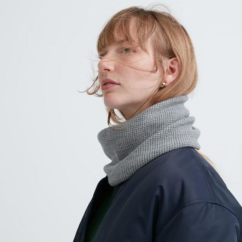 Calentador De Cuello Uniqlo HEATTECH Neck Mujer Gris | 4453485