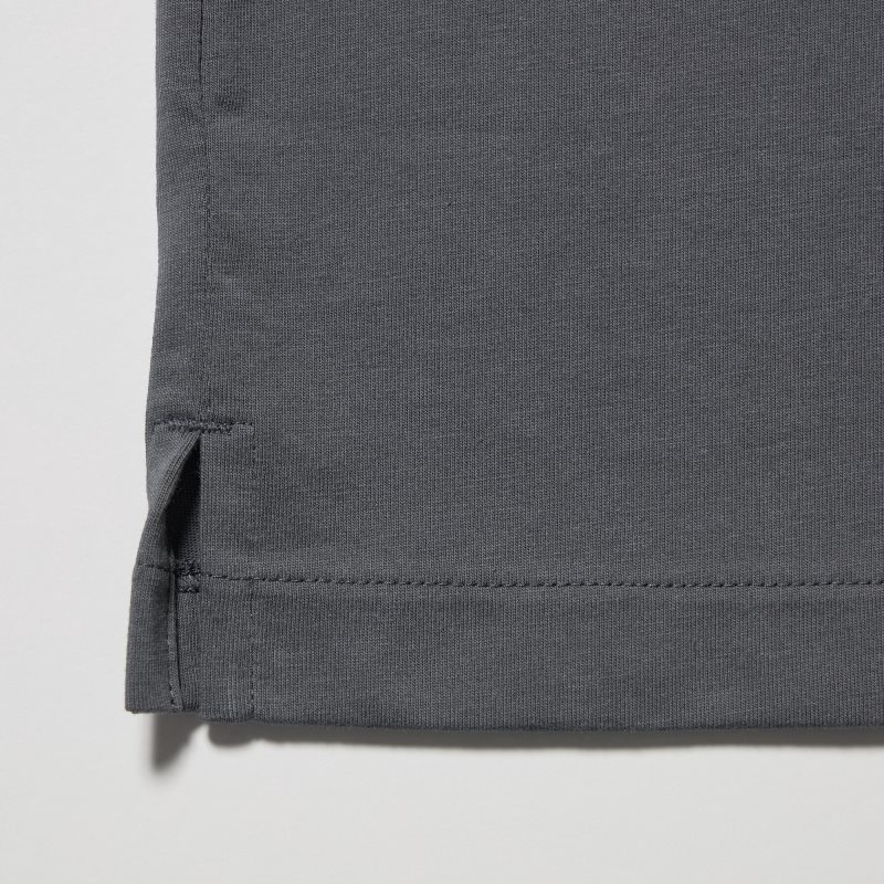 Camisa Polo Uniqlo Airism Full Open Short-sleeve Hombre Negras | 8114062