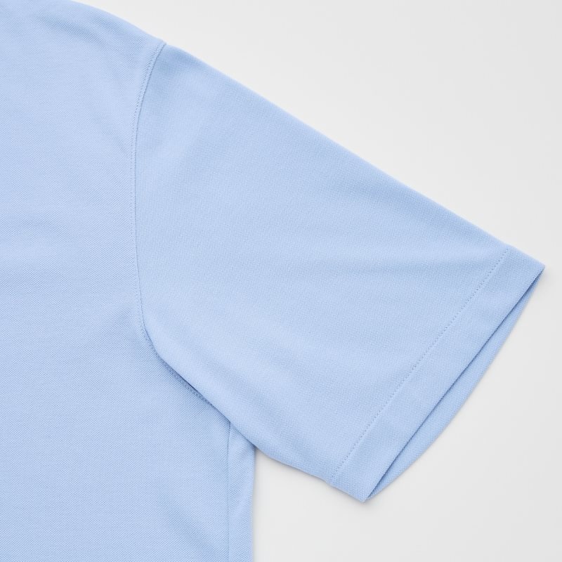 Camisa Polo Uniqlo Airism Pique Short-sleeve Hombre Azules | 7841618