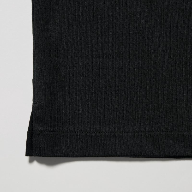 Camisa Polo Uniqlo Airism Regular Collar Hombre Negras | 8730546