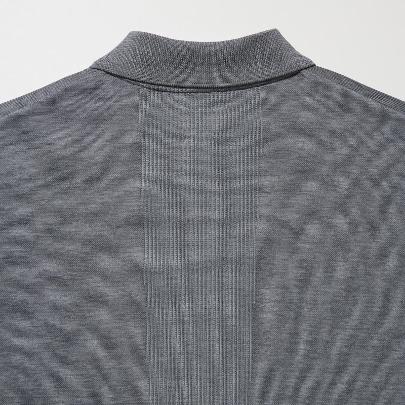 Camisa Polo Uniqlo Dry-ex Gradient Hombre Gris | 8230681