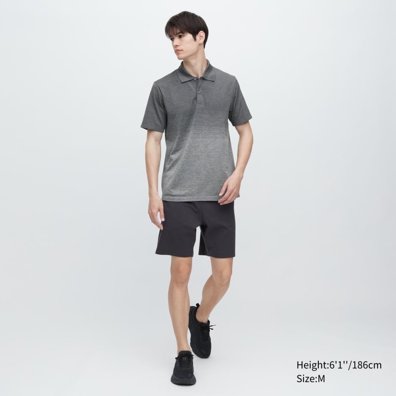 Camisa Polo Uniqlo Dry-ex Gradient Hombre Gris | 8230681