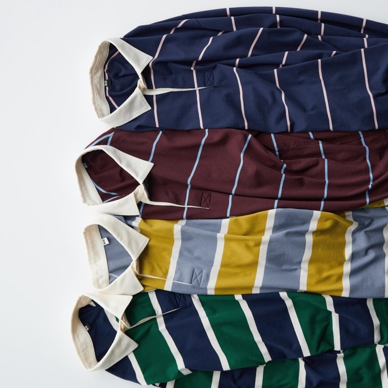 Camisa Polo Uniqlo Rugger Long-sleeve Hombre Burdeos | 1764155