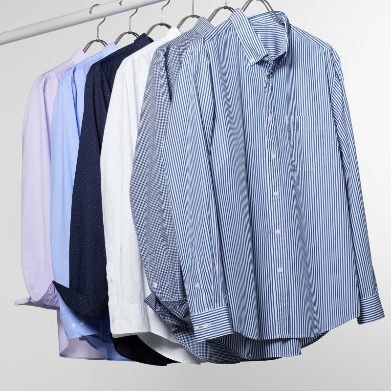 Camisas Uniqlo Extra Fine Cotton Broadcloth Long-sleeve Hombre Azul Marino | 2057595